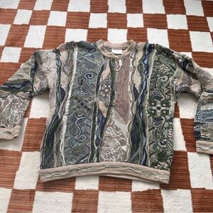 Coogi medium 3d kaleidoscope sweater rare